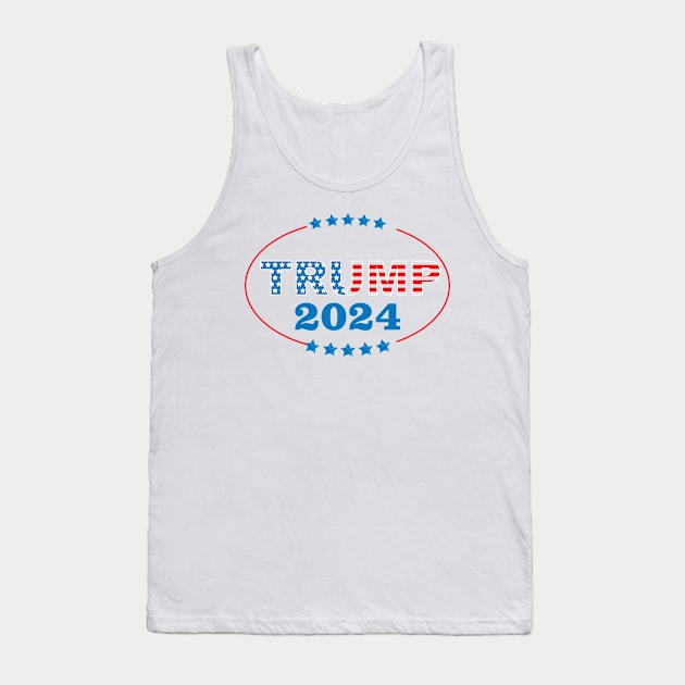 Trump 2024 America First Tank Top by chidadesign